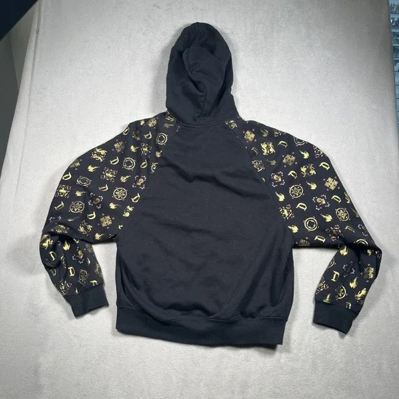 Disney Women Small Sweatshirt Black Hoodie Logo Sleeping Beauty Castle Full Zip - Picture 8 of 10